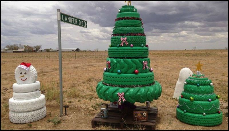 recycled Christmas Tree from Old Tires