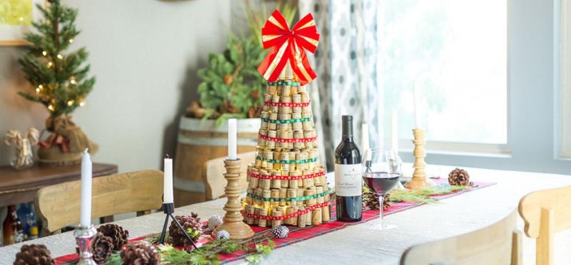 recycled wine cork Christmas tree