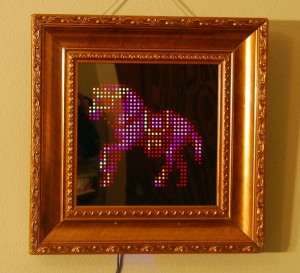 Interactive PIXEL LED picture frame decorates walls with pixel art ...