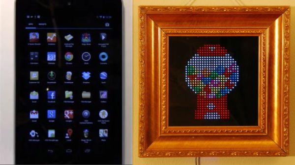 Interactive PIXEL LED picture frame decorates walls with pixel art ...