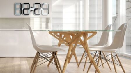 Twelve 24 clock enhances the beauty of wall