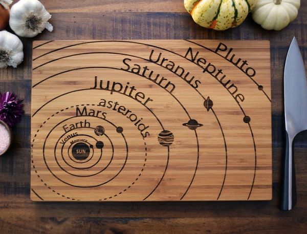 Solar System scientific cutting board 