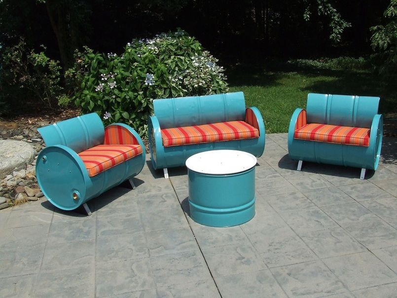 Recycled Oil Drum Furniture by Drum Works Furniture