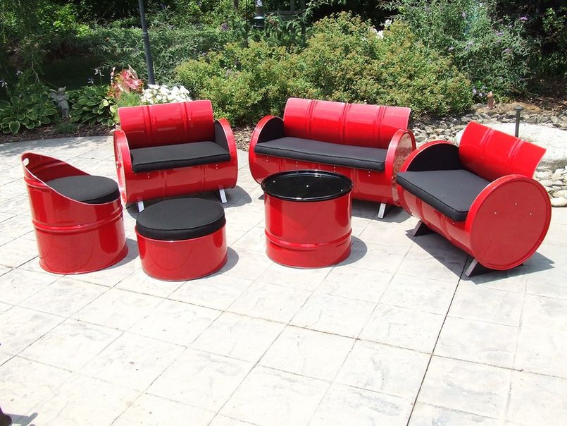 Recycled Oil Drum Furniture by Drum Works Furniture