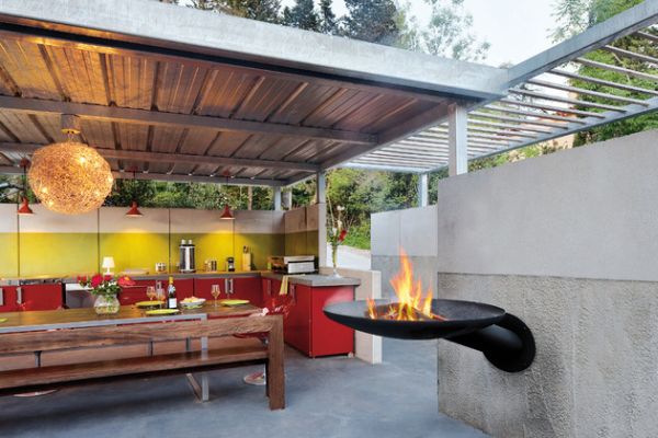 sunfocus outdoor fireplace