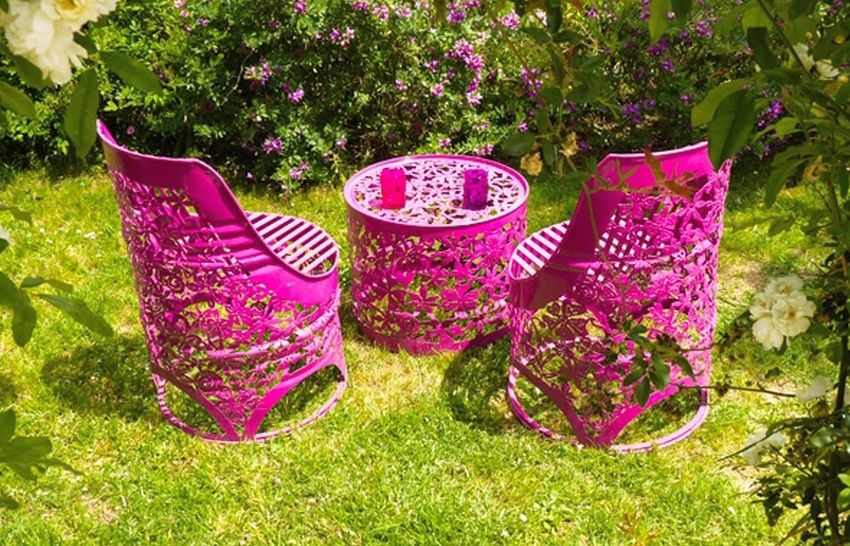 Recycled oil drum furniture