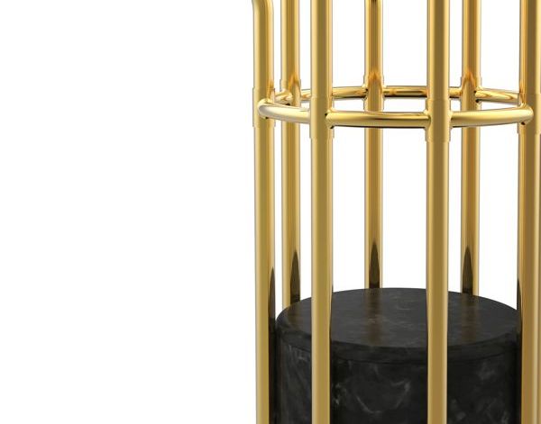 Brabbu Gold-plated Niku Floor Lamp