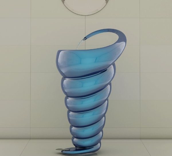 Spiral Washbasin by Naser Nasiri