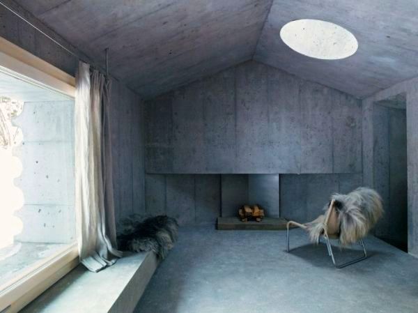 Concrete Cabin in Swiss Alps