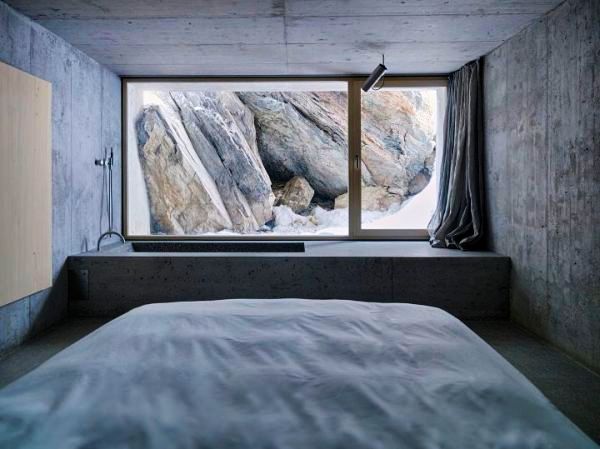 Concrete Cabin in Swiss Alps