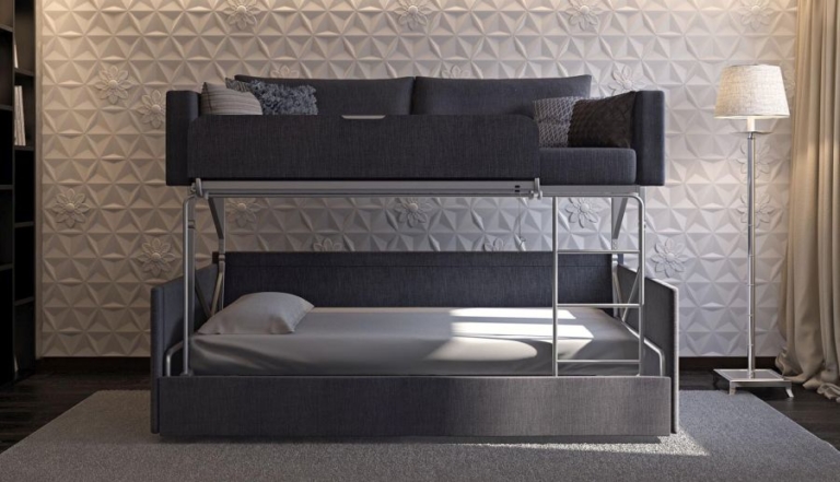 Coupe Sofa Turns into Comfy Bunk Bed in Just 14 Seconds