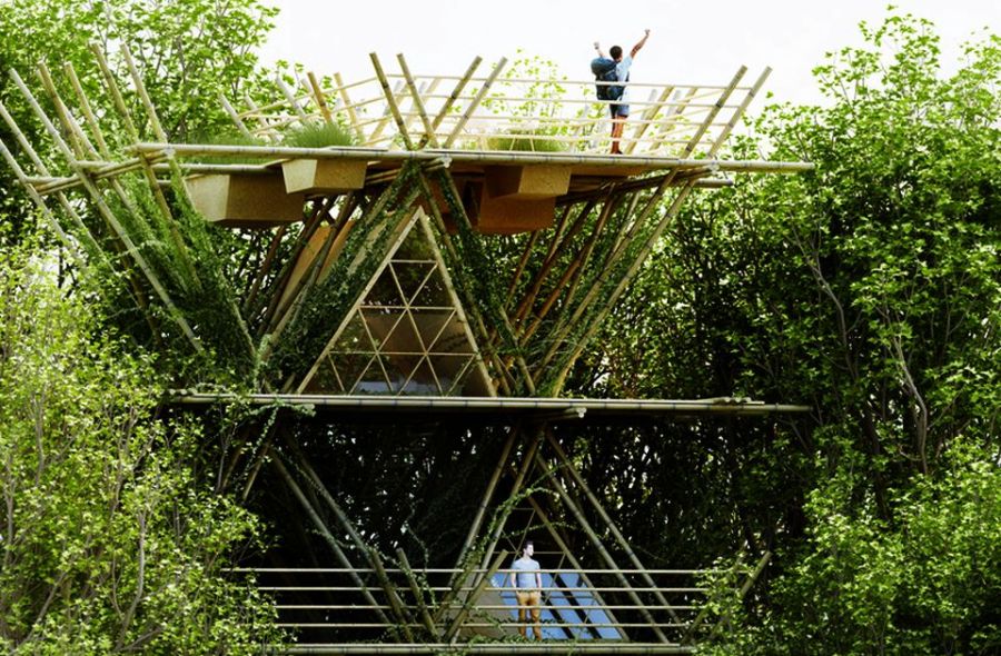 Penda One with the Birds Modular Bamboo Hotel