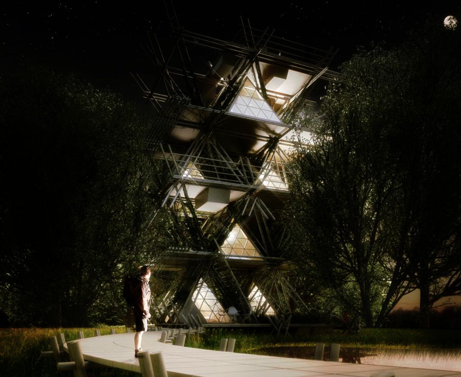 Penda One with the Birds Modular Bamboo Hotel