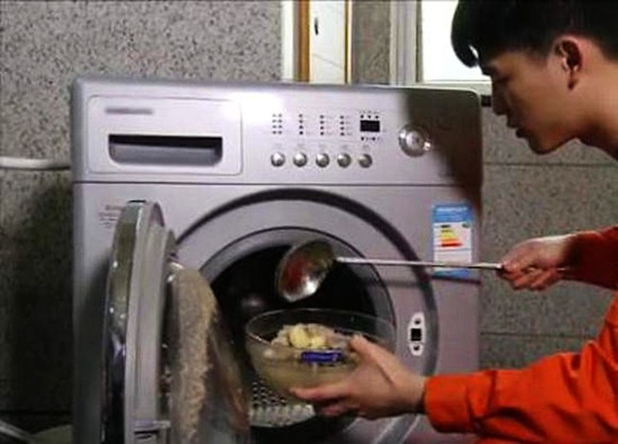 Chinese Soup Using Washing Machine