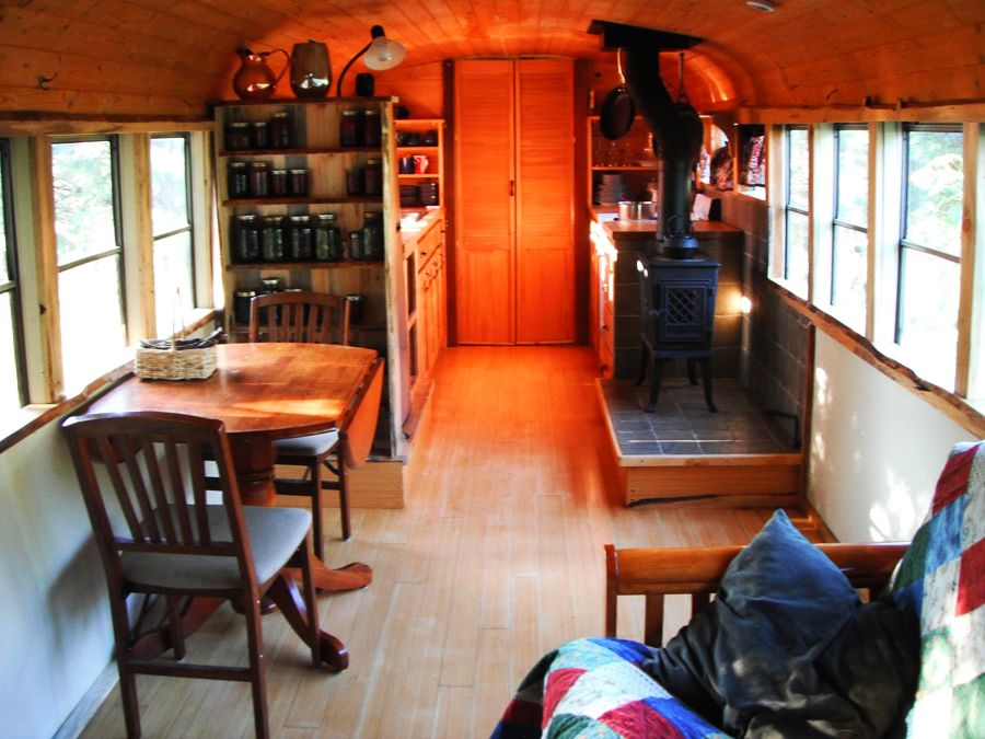 School Bus Converted into Tiny Home