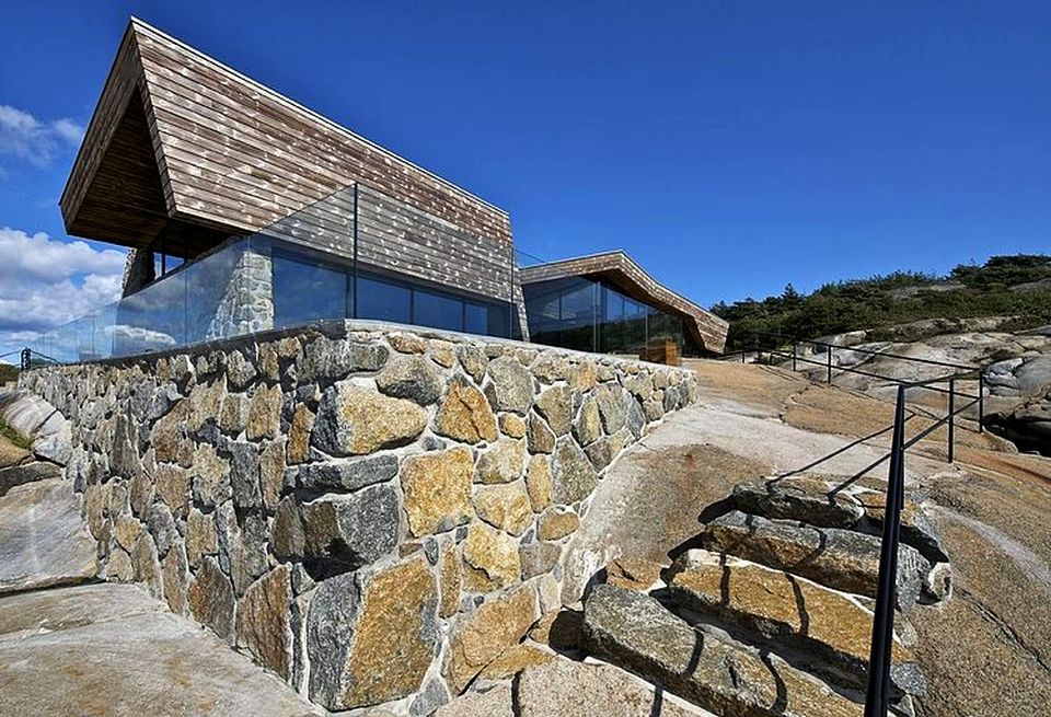 Stone walls support the structure firmly