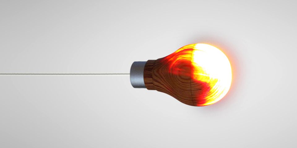 Wooden Light Bulb