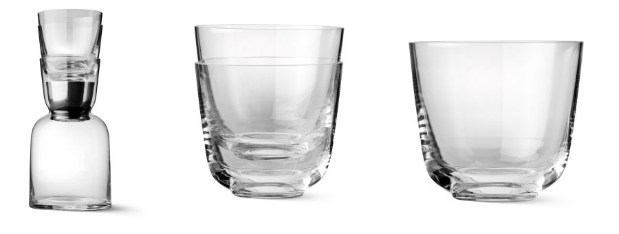 Stackable Mouth Blown Glasses 