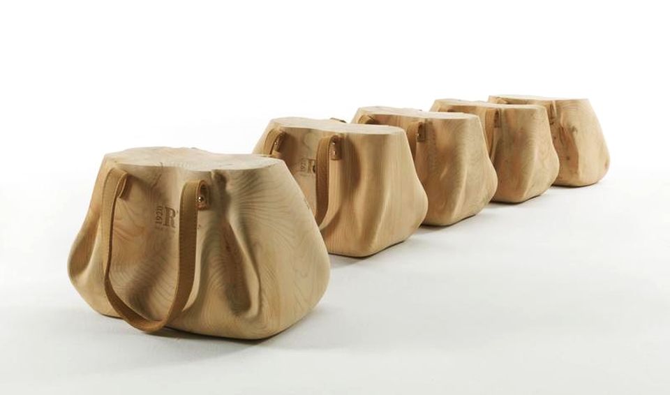 Wooden Handbag-shaped Stool by AmeBe