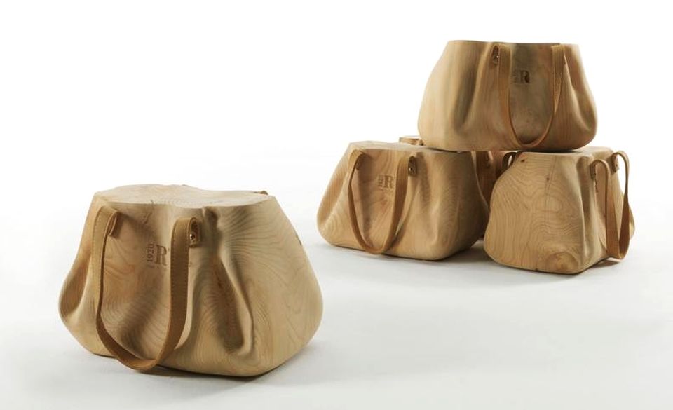 Wooden Handbag-shaped Stool by AmeBe