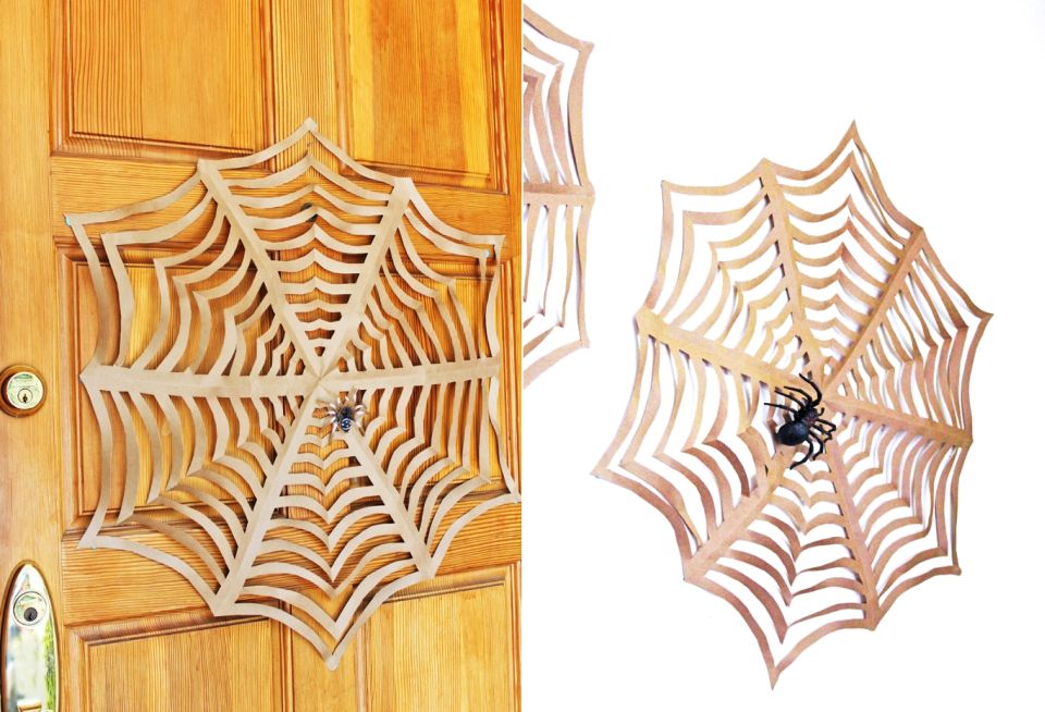 DIY Origami Spider Webs