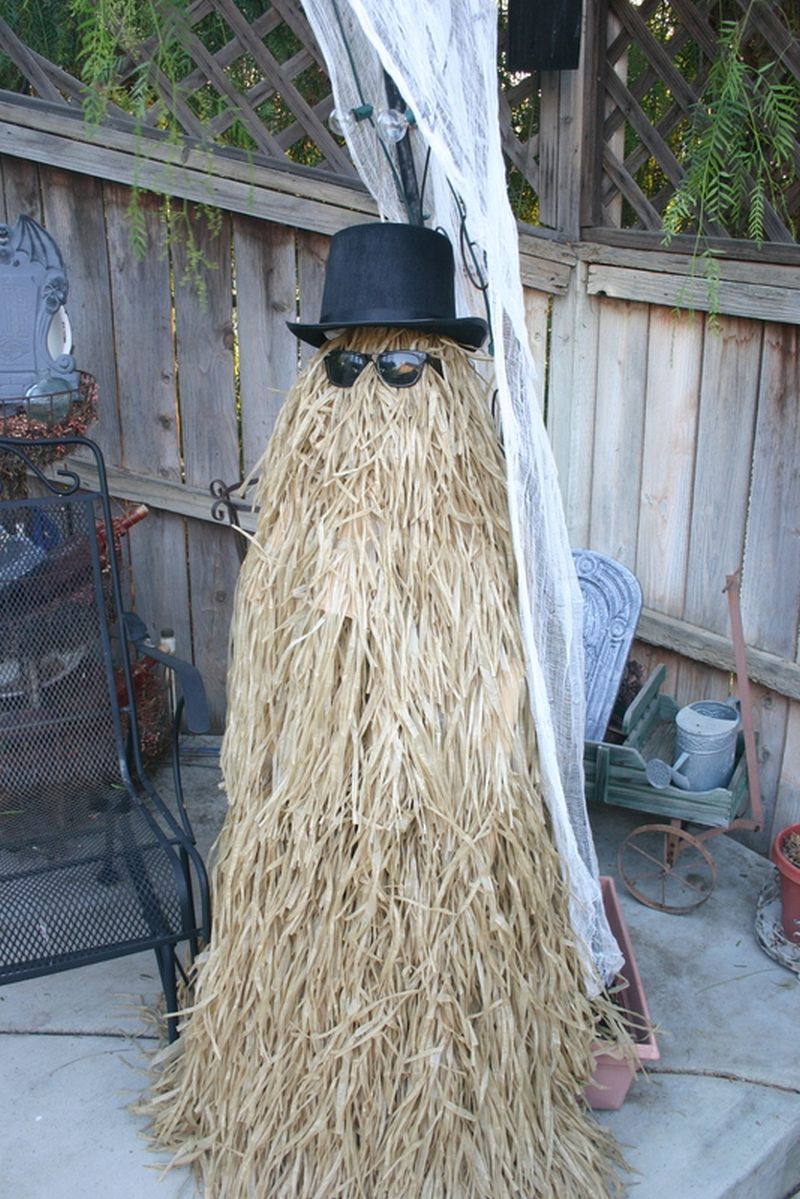 Grass scarecrow