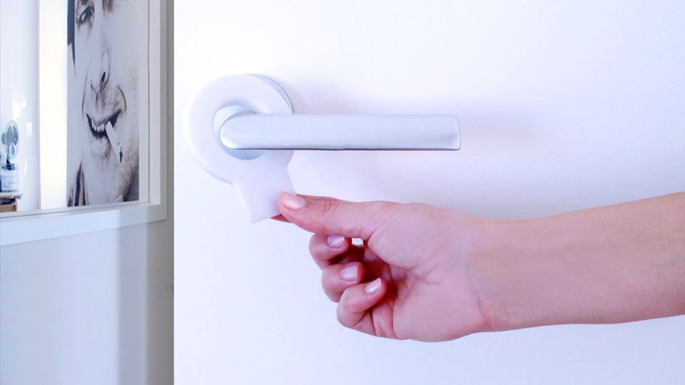 Keyhole-shaped Door Stopper by Hector Diego