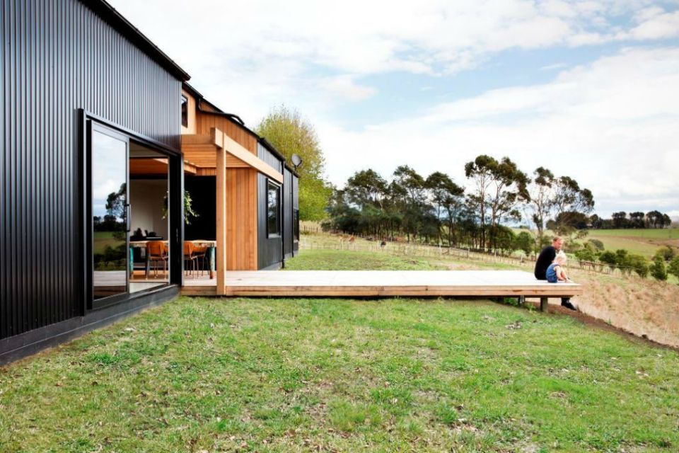 Modern Black Barn House