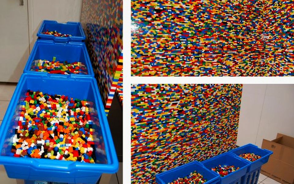 Pixilated LEGO Wall by NPIRE Studio