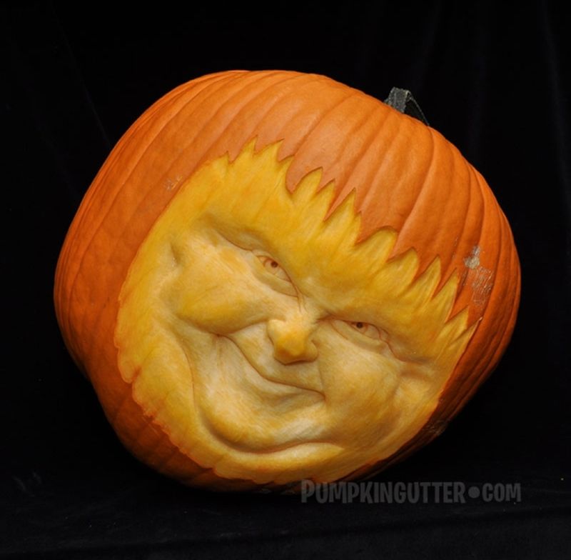 Pumpkin carvings by Scott Cummins of Pumpkin Gutter