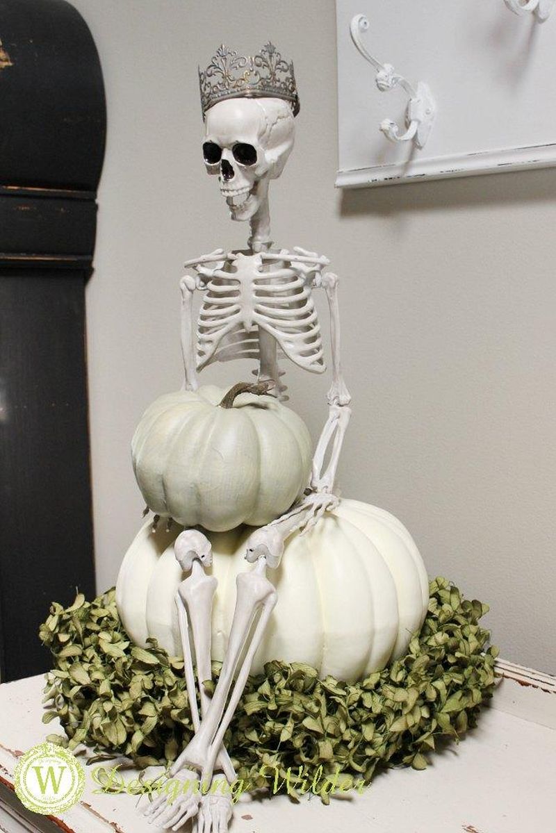 skeleton king on a pumpkin seat 