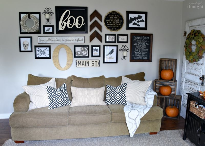 Spooky Wall décor with picture frames 