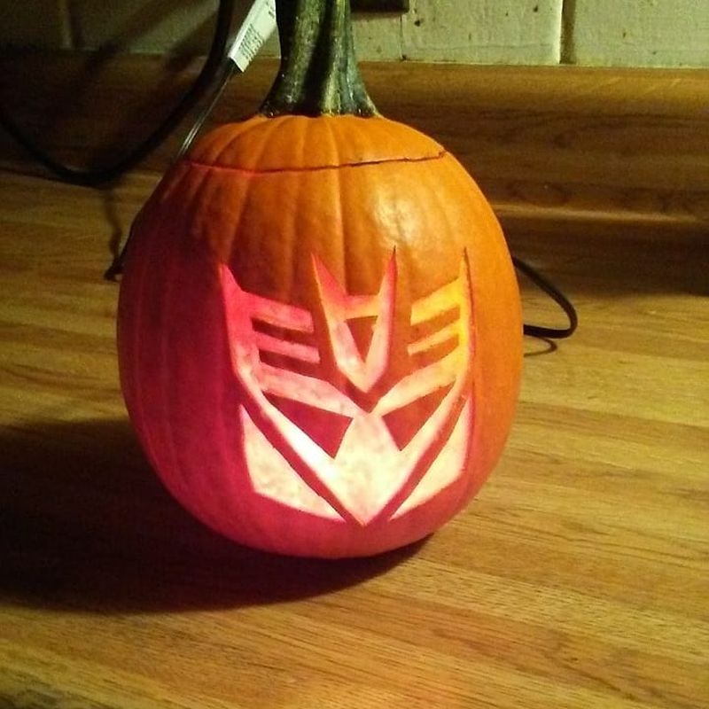 transformer pumpkin stencil