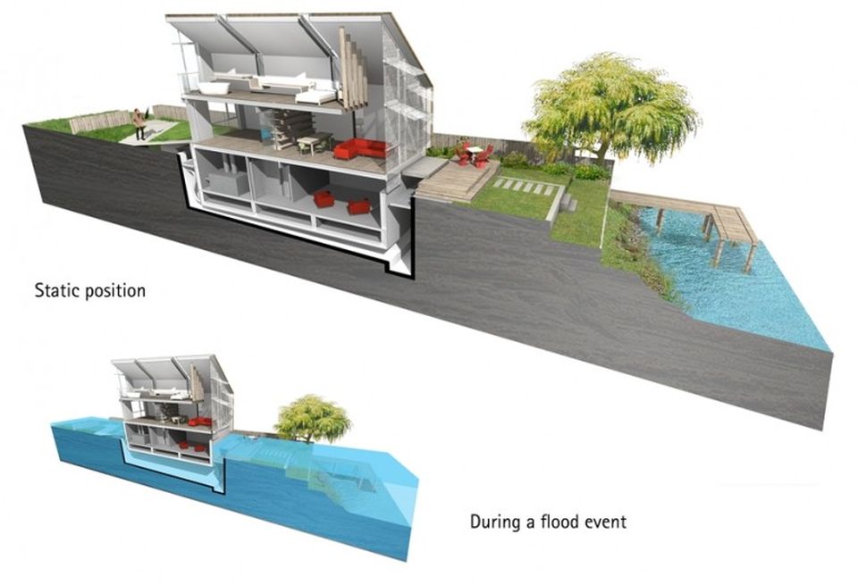 UK’s First Amphibious House by Baca Architects