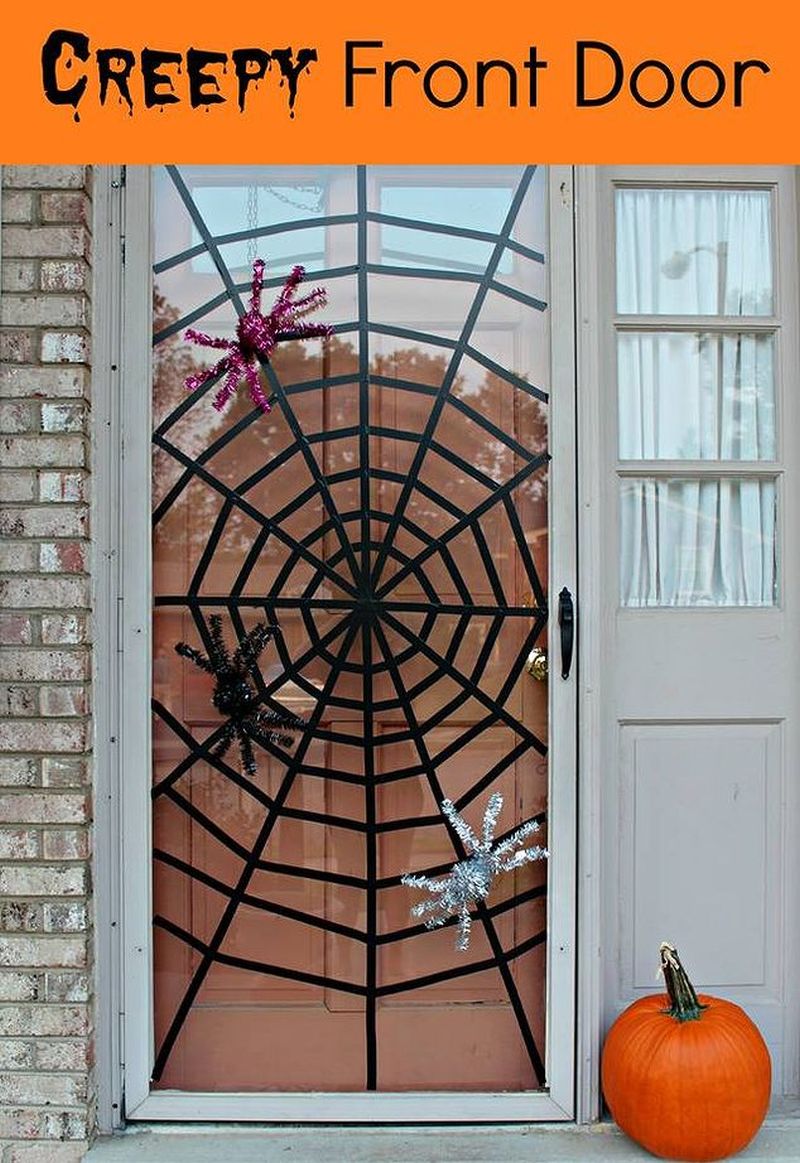 Front door decoration for Halloween 