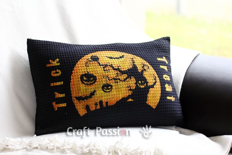 black and orange cushion covers for Halloween 