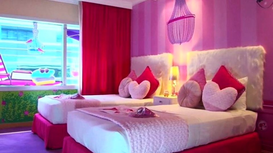 Barbie-themed Hotel Room