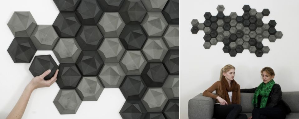 Edgy Wall Tiles by Kaza Concrete