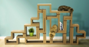 Katris Modular Cardboard Cat Furniture by Papercut Lab