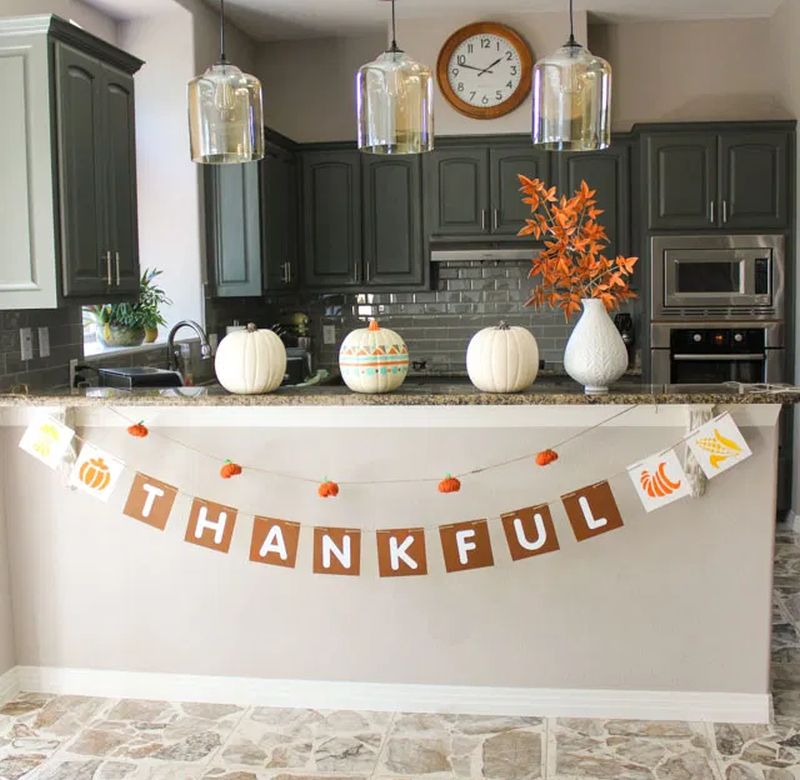 Thanksgiving wood banner 