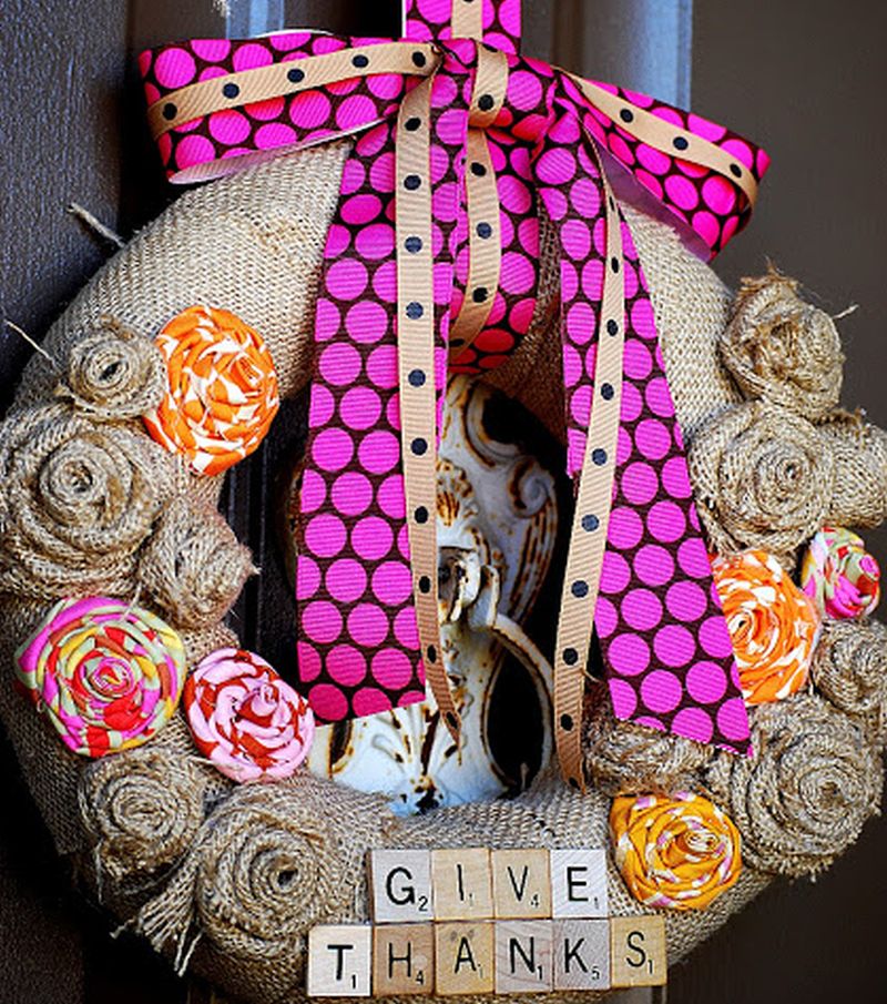 burlap wreath for thanksgiving 