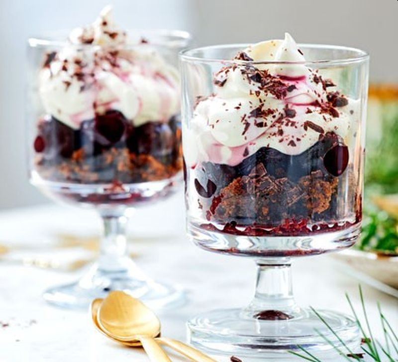 Black Forest Christmas Fool for last minute Christmas dinner