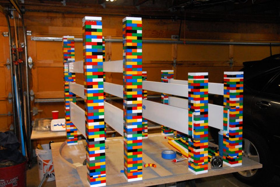 Bunk Bed Custom-made with recycled Lego Bricks