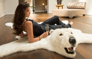 Fluffy Polar Bear Rug