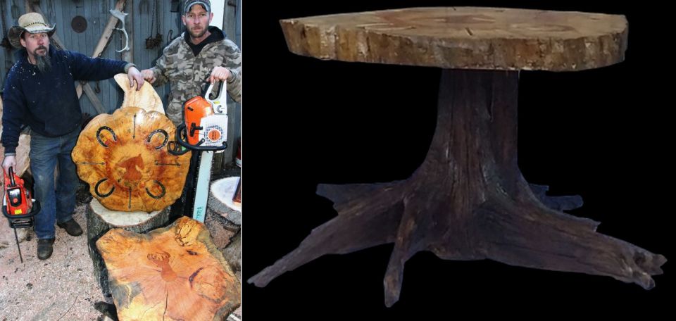 Two local men revamp fallen wood limbs into remarkable furniture