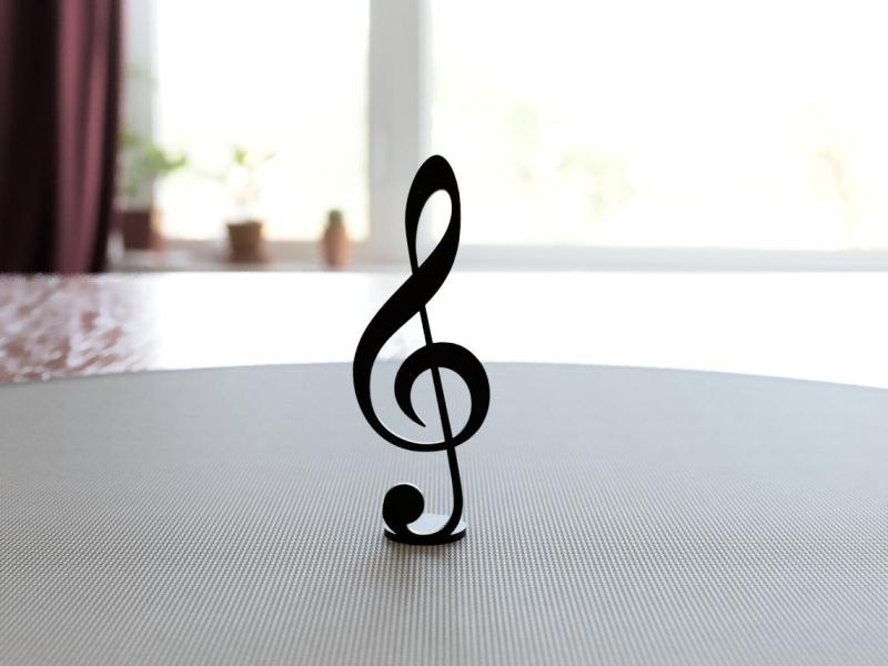 Small Treble Clef Art Sculpture