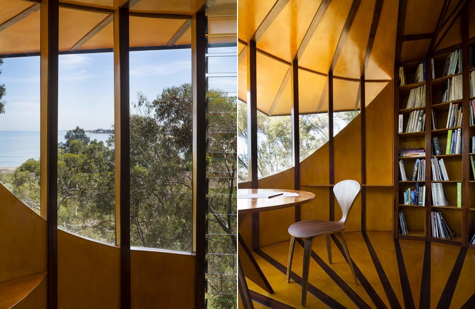 Cylindrical Treetop Studio by Max Pritchard