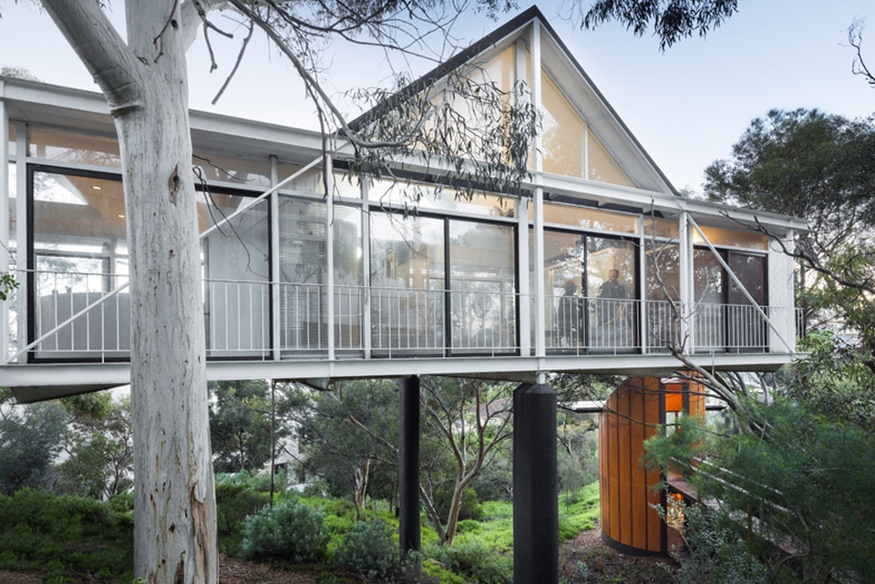 Cylindrical Treetop Studio by Max Pritchard