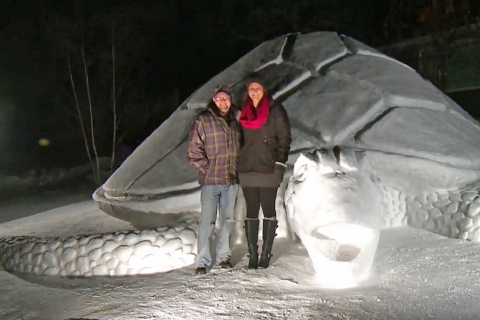 Spectacular Snow Sculptures by Minnesota Brothers