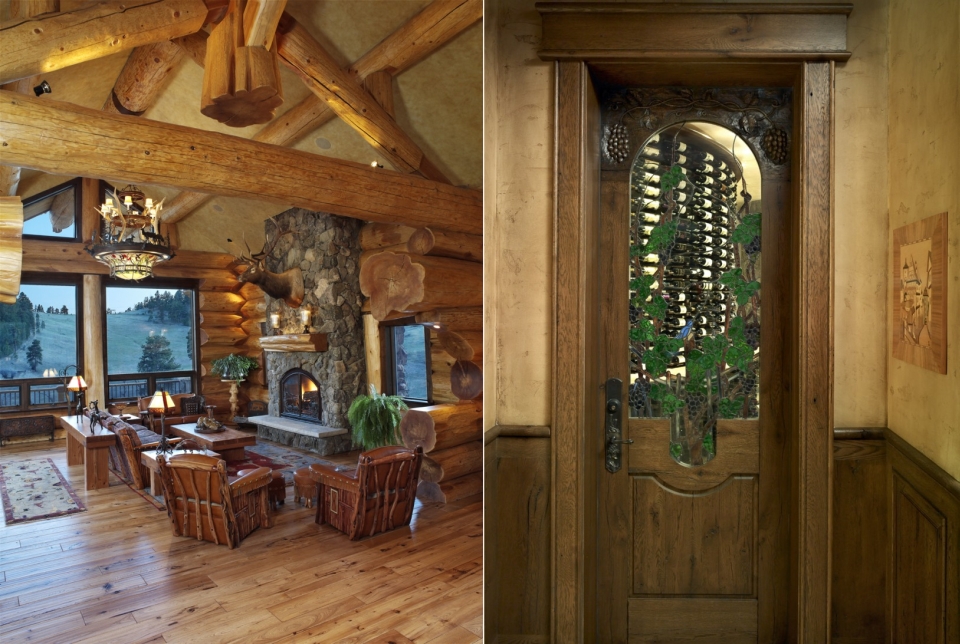 Dramatic Log Residence in Colorado by Kathy Scott